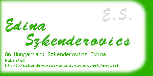 edina szkenderovics business card